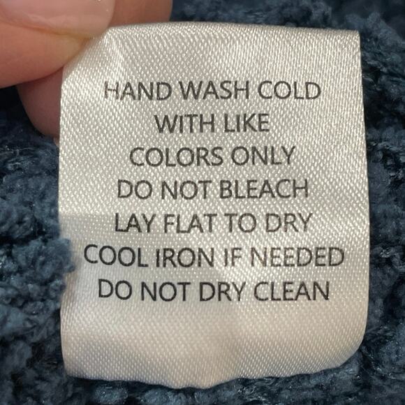 Altar'd State Sweater Blue Small LS V-Neck Cozy Soft Casual Work School - Picture 6 of 6